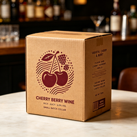 Boîte esthétique en carton ondulé imperméable pour vin mousseux Pomme Verte, impression offset, expédition rapide en 72h