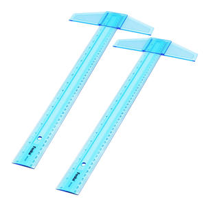 인치와 센티미터 눈금이 있는 Foska 투명 플라스틱 T자자, 잉크 드로잉, 도면 작성, 가정 개조 프로젝트 및 공예용 - Product Image 1
