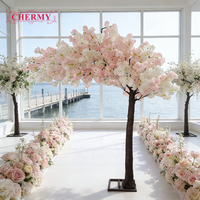 Dekorasi Meja Pesta Pernikahan 1,5m, Bunga Sutra Buatan, Centerpiece, Pohon Sakura Putih Buatan, Pohon Bunga Sakura Palsu
