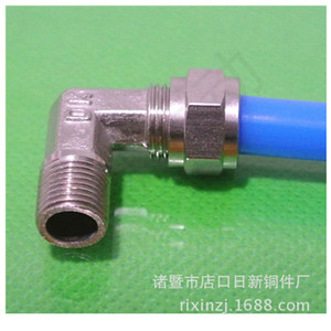 Rixin Copper Quick Connect Elbow For Air Compressor PU Hose Fitting - Product Image 5