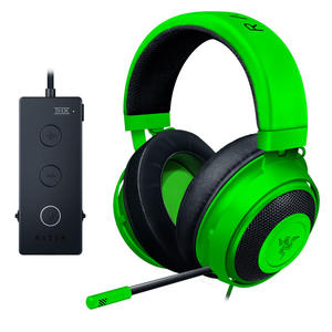 2025 <span class=keywords><strong>Razer</strong></span> <span class=keywords><strong>Kraken</strong></span> Tournament <span class=keywords><strong>Edition</strong></span> TE Auriculares Color Verde Negro THX Auriculares para juegos con cable 3,5mm Auriculares con conector USB - Product Image 3