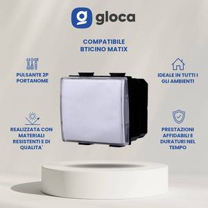 Gloca Lot de 2 boutons 2P Plaques d'identification Boutons poussoirs de toilette compatibles avec la série Matix - Product Image 2