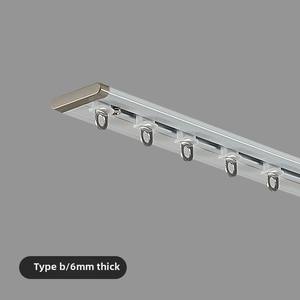 Rail de rideau moderne en alliage d'aluminium ultra-fin, écologique, à glissière silencieuse, fixation supérieure sans perçage, adhésif, <span class=keywords><strong>6m</strong></span> - Product Image 6