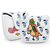 Housse de tête de putter de golf personnalisée OEM en cuir PU, housses de tête de golf à fermeture magnétique, housses de tête de mallet