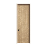Porte intérieure en bois de style chinois, sur mesure, avec texture en relief imitation bois, pour chambre à coucher, destinée aux projets résidentiels