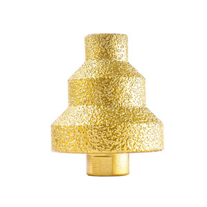 Broca de expansión tipo pagoda para soldar, de 20-50 mm de diámetro, rosca M10, para taladrar mármol, azulejos, piedra y hormigón, para uso con amoladora angular. - Product Image 2