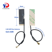 Antenne WiFi FPC flexible 2,4 GHz de taille mini, prix usine, antenne patch WiFi Zigbee intégrée, connecteur UFL