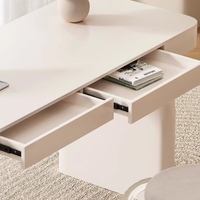 Belle conception française crème Style Table d'ordinateur bureau de travail moderne bureau en bois pour bureau à domicile