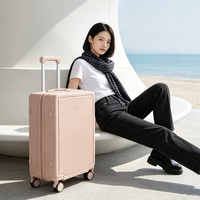 Valise à roulettes universelle pour étudiants (hommes et femmes), durable, avec logo, grande capacité, silencieuse, imperméable et antivol.