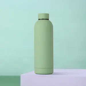 New Design 2023 Vacuum Insulated Flask Sport Botella De Agua Double Layer 17oz 25oz Thermal Stainless Steel Water Bottle