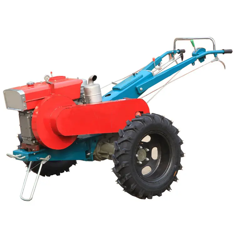 Trator de agricultura 10-18hp, trator de duas rodas, trator chinês para caminhada, equipamento com caixa de ferramentas para reposição