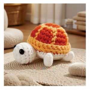 Muñeco de dinosaurio de ganchillo hecho a mano, divertido, de energía positiva, adorno de escritorio, juguete navideño para el hogar/habitación, juguetes de costura y tejido. - Product Image 5