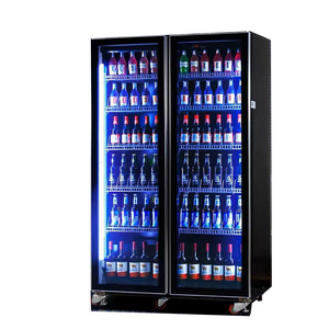Réfrigérateur vertical commercial à 2 portes avec barre de réfrigérateur en verre refroidie par air à affichage LED plein écran - Product Image 5
