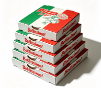 Günstige Hochwertige E-Flute Karton Pizza-Schachtel Matt Laminiert Individuelles Logo Verschiedene Größen (6-16 Zoll) für Nudeln