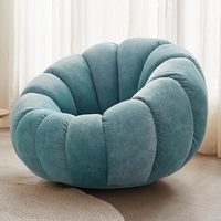 Fauteuil pivotant d'appoint en bouclette Sherpa style nordique avec ottoman, fauteuil de salon paresseux une place pour salon et chambre à coucher
