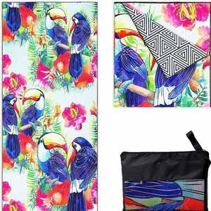 Cheap Wholesale <b>Printed</b> <b>Extra</b> <b>Large</b> Microfiber Toweling Fabric Outdoor Beach Towel for Adult and Kids - Product Image 1