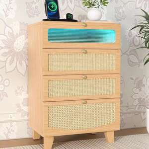 Commode en bois moderne minimaliste, style Wabi-Sabi, meuble de rangement pour salon, maison et maison d'hôtes - Product Image 2