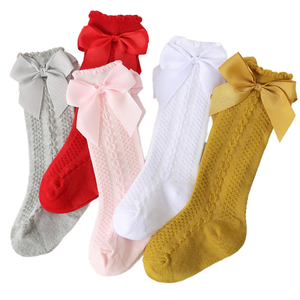 Chaussettes hautes à nœud papillon pour bébés filles, chaussettes d'été pour tout-petits de 0 à 2 ans - Product Image 4