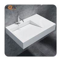 Koris chine fabricant commercial pierre artificielle surface solide évier de salle de bain