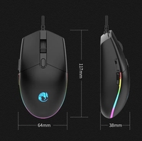 Souris filaire de jeu Yunli Ymi en gros, interface USB, suivi laser, 3200 DPI, rétroéclairage RVB, en stock pour ordinateur PC portable