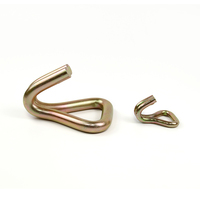 Attache à cliquet double crochet en J en métal galvanisé robuste de 2 pouces, certifiée CE, pour accessoires de camion, capacité de rupture 4000-10000 kg