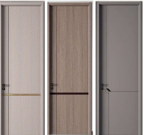 Nouvelle conception 2026 – <span class=keywords><strong>Porte</strong></span> intérieure de chambre d'hôtel en bois massif mélaminé, insonorisée, finition minimaliste, personnalisable en usine - Product Image 6