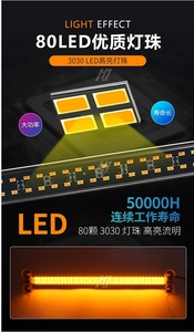 2024 новейшие однорядные многофункциональные светодиодные световые решетки, стробоскопическая вспышка заднего окна, сигнальная лампа на крыше для автомобилей, внедорожных - Product Image 4