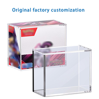 Boîte en acrylique transparente pour booster de cartes, idéale pour la vente au détail et la présentation, avec fermeture magnétique robuste, protection UV, pour affichage ETB