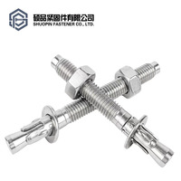 Cheville d'expansion en acier inoxydable A4, finition polie, diamètre M6-M20, pour applications extérieures, entrepôts et stockage lourd