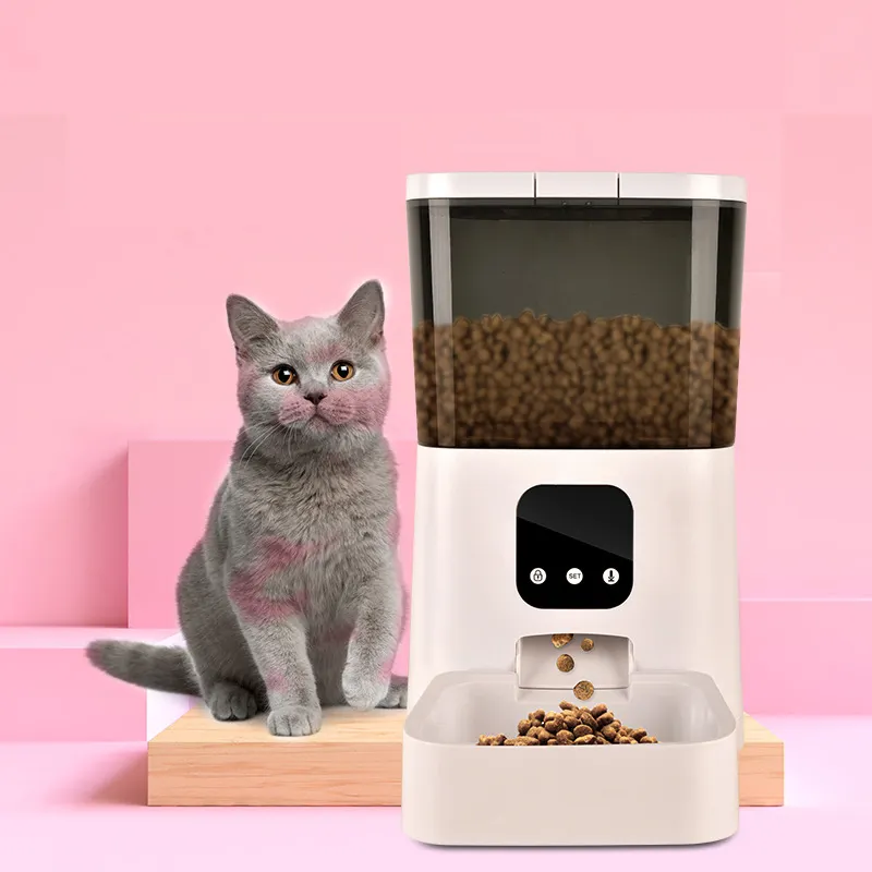 Nuovo telecomando Smart Wifi per Pet Feeder Microchip automatico cane per animali domestici mangiatoia cibo con fotocamera