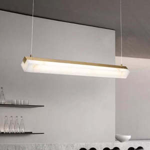 Lámparas Colgantes Lineales de Mármol Minimalistas Modernas para Cocina, Bar y Restaurante BGST, Lámpara Colgante de Alabastro para Mesa de Comedor - Product Image 2