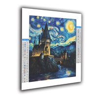 5D Diamant Art Set Peinture Set Débutant Artisanat, fabriqué à la main par Van Gogh ciel étoilé 40x50 sans cadre, diamant carré