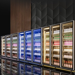 Réfrigérateur vertical commercial à 2 portes avec barre de réfrigérateur en verre refroidie par air à affichage LED plein écran - Product Image 3