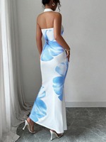 Robe dos nu à col suspendu pour femme, nouvelle collection 2026, style européen et américain, pour le commerce de gros et les plateformes indépendantes