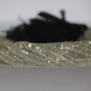 Perles de pierres précieuses rondes facettées en pierre de lune Saloni naturelle de 6 mm, blanches, certifiées IGI, fournitures pour la fabrication de bijoux - Product Image 1