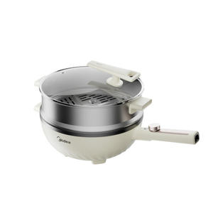 Poêle électrique Midea 4,1-6L, revêtement antiadhésif, couleur laiteuse, cuisinière multifonctionnelle pour usage domestique - Product Image 3