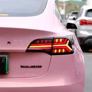 Par de luces traseras para Tesla Model 3 Model <span class=keywords><strong>Y</strong></span> 2017-2019, luces traseras de coche, lámparas de señal dinámica, luces de freno de parada - Product Image 4