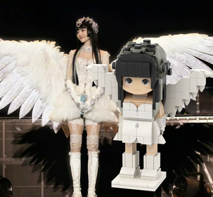 Tùy Chỉnh Gạch Con Số Cá Nhân Quà Tặng Cho Phim Nhạc <span class=keywords><strong>Pop</strong></span> Sao Mô Hình Bangs Với Guitar Microphone Thu Nhỏ Bức Tượng - Product Image 3