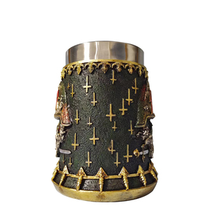 Taza de esqueleto de Halloween, tazas únicas creativas, <span class=keywords><strong>cerveza</strong></span> de acero inoxidable, café, resina, calaveras 3D, taza de águila calva, <span class=keywords><strong>cerveza</strong></span> - Product Image 4