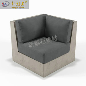 New Magic Stone Grc Modern Curved Bench 3Cm Thickness Corrosion Resistant Patio Seating - Product Image 4