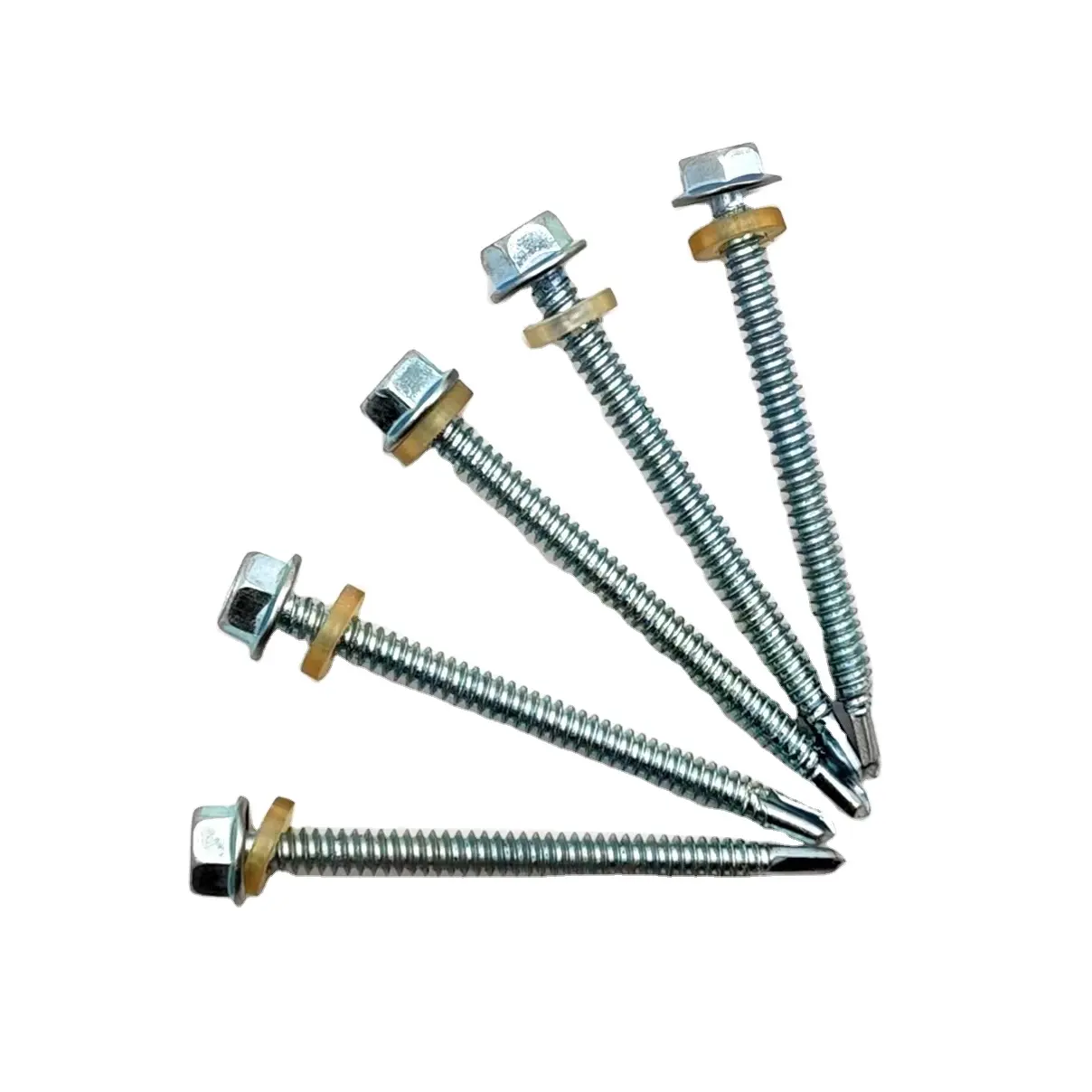 China factory hexagonal arandela cabeza Phillips Drive high quality self drilling screws hex head with EPDM / PVC washer