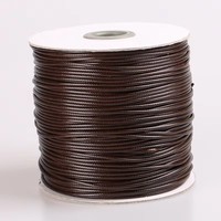 Cordon ciré rond de 2 mm et 1,5 mm en gros, cordon en cuir DIY, cordon ciré tressé à la main pour collier, ligne de cordon ciré toutes couleurs pour bracelet et collier