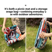 Nouvelle tapis de plage pliable et portable, imperméable et anti-sable, pour camping, randonnée, pique-nique, avec sac de transport facile