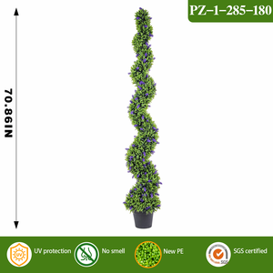 RUOPEI - Árbol Topiario en Espiral <span class=keywords><strong>de</strong></span> Lavanda Artificial, <span class=keywords><strong>Planta</strong></span> Artificial para Decoración <span class=keywords><strong>de</strong></span> Interiores, Exteriores, Hogar, Jardín y Paisaje - Product Image 6