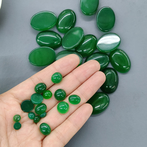<span class=keywords><strong>Pietra</strong></span> Naturale di Cristallo all'Ingrosso, Cabochon in <span class=keywords><strong>Agata</strong></span> <span class=keywords><strong>Verde</strong></span> Ovale/Rotondo/a Goccia per Creazione di Gioielli Fai-da-Te - Product Image 2