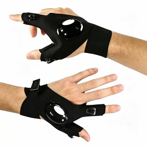 Guantes Impermeables con Linterna LED, Guantes sin Dedos con Linterna LED, Guantes con Linterna para Bicicleta y <span class=keywords><strong>Camping</strong></span>, Perfectos para Uso en Exteriores - Product Image 2