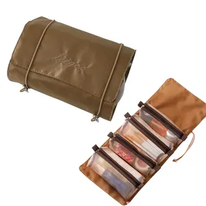 กระเป๋าเครื่องสำอางสำหรับสุภาพสตรีแบบพับได้กระเป๋าเครื่องสำอางอเนกประสงค์แบบ4-in-1