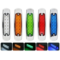 Feu de position latéral 12 LED d'usine, 5 couleurs, 12V 24V, étanche, pour camion, remorque, poids lourd, bus, caravane, pick-up