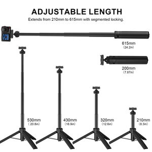 מוט סלפי למצלמת OSMO Action 5 Pro עם בסיס שחרור מהיר של DJI, ידית אחיזה למצלמת מיני-בלוג, מונופוד לסדרת DJI Osmo - Product Image 5