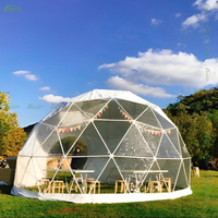 Dôme géodésique de luxe pour hôtel-resort, tente de glamping pour yoga familial en plein air, 10 m